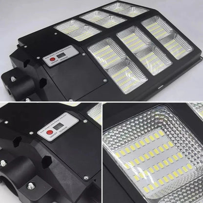 Set 2x Lampi Solare LED, Jortan, 600W, cu incarcare solara, panou fotovoltaic, senzor de miscare, suport metalic, telecomanda