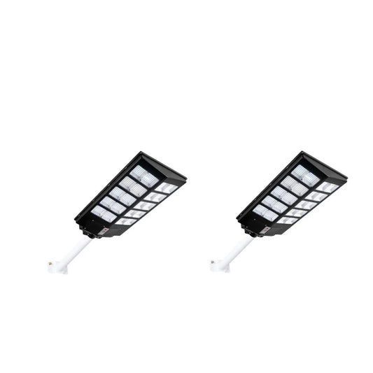 Set 2X Lampi solare LED stradala dubla Jortan® led smd, 1000 W, 3 moduri de functionare, Telecomanda de control, Suport metalic inclus
