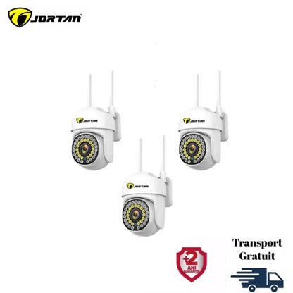 Set 3X Camera de supraveghere WIFI 3MP, Jortan rotire rapida 360 grade, Senzor de miscare, Detectie umana, Vedere color noaptea, Sirena cu Alarma, microfon audio bidirectional