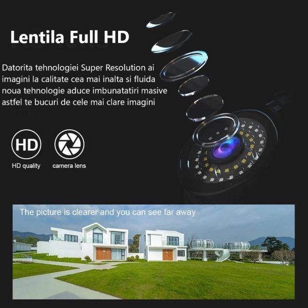 Set 3X Camere de supraveghere Jortan WIFI, Full HD, Detectie umana, rotire rapida din aplicatie, 360 grade, Vedere color noaptea, 3X Carduri 32GB - Imagine 8