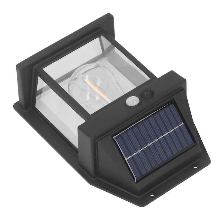 Set 3X Lampă Solară LED de Perete Tip Felinar Iluminat Exterior cu Senzor de Mișcare 8m, 3 Moduri Inteligente de lumina, Rezistență IP65, Fără Fir, Ideală pentru Curte și Grădină
