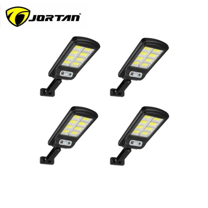 Set 4 x Lampi cu Incarcare Solara 8 celule 150W, Acumulator 2400mAh 160 LED-uri COB, telecomanda, Senzor de Miscare, Autonomie mare