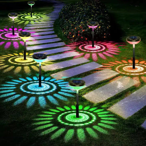 Set lampi solare gradina x 4, LED, colorate, impermeabile IP44, Autonomie 8 ore, Senzor de lumina, Lungime, 45 cm