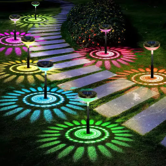Set lampi solare gradina x 4, LED, colorate, impermeabile IP44, Autonomie 8 ore, Senzor de lumina, Lungime, 45 cm