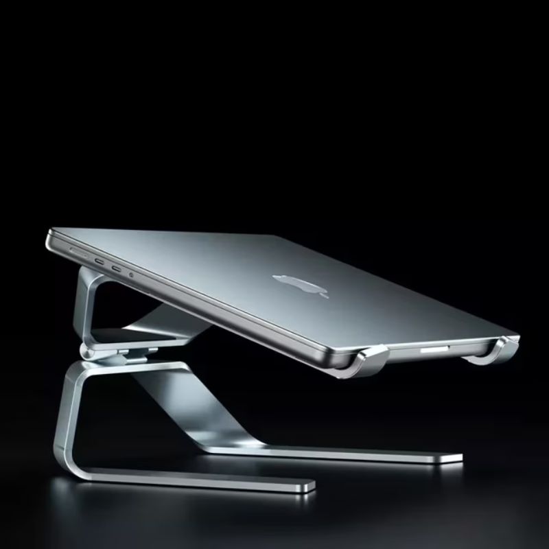 Stand Laptop din Aluminiu, Ergonomic, Pliabil, Portabil, Inaltime Reglabila, cu axa de rotatie 150 de grade