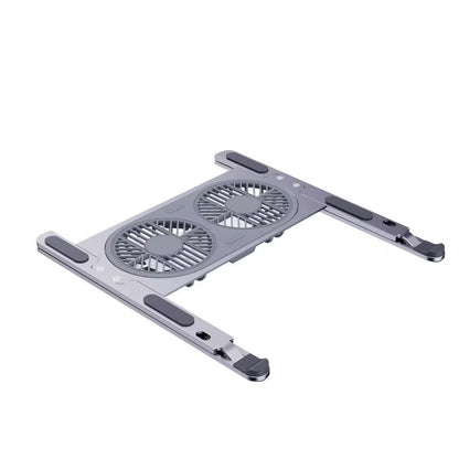 Cooler Stand Laptop, Cu 2 ventilatoare, Reglabil, Aluminiu Durabil, Cu 8 trepte de inaltime