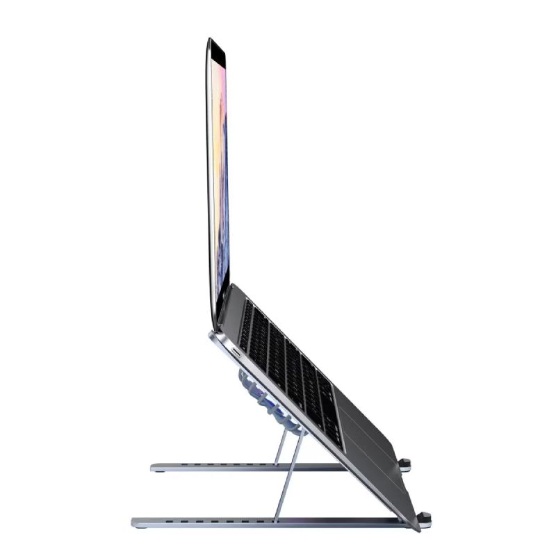 Cooler Stand Laptop, Cu 2 ventilatoare, Reglabil, Ergonomic, din Aluminiu Durabil