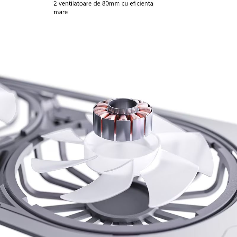 Cooler Stand Laptop, Cu 2 ventilatoare, Reglabil, Ergonomic, din Aluminiu Durabil
