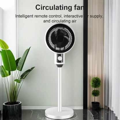 Ventilator cu picior, 3 trepte de viteza, 40W, cu circulatie a aerului, oscilatie 60°, inclinare 90°, silentios
