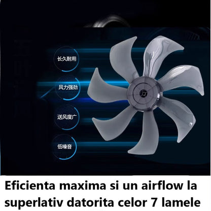 Ventilator cu picior Inteligent 3 în 1, Control prin Aplicație și Telecomandă, 3 Viteze, Timer, 40W, afisaj LED, Oscilație orizontala