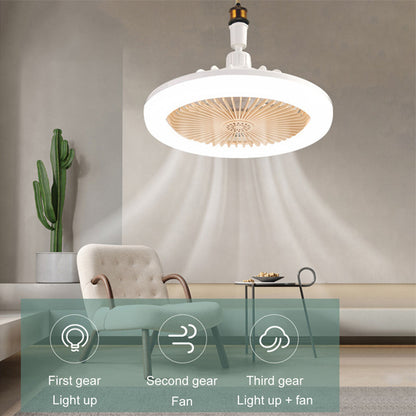 Ventilator de Tavan Tip Lustra, Telecomanda, iluminat LED, 23W, Reglare unghi 360°, Lumina reglabila, Silentios