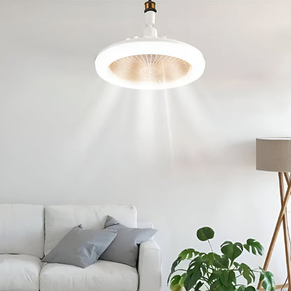 Ventilator de Tavan Tip Lustra, Telecomanda, iluminat LED, 23W, Reglare unghi 360°, Lumina reglabila, Silentios