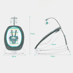 Balansoar cu vibratii si sunete pentru bebelusi Mastela, Gri/Albastru - Imagine 5